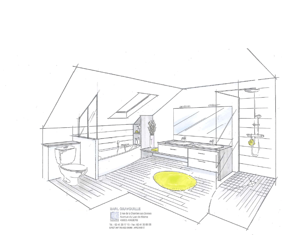 Plan d'agencement de la salle de bains