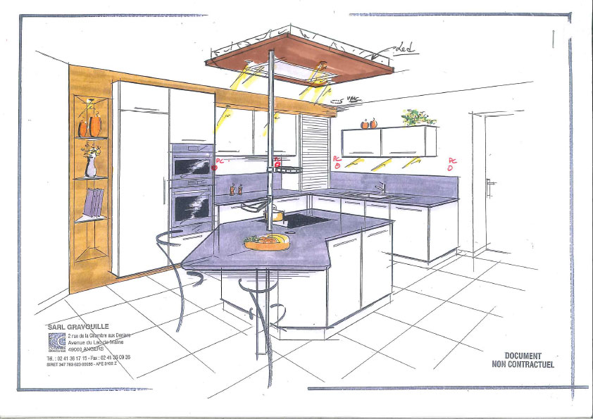 Plan pour l'aménagement d'une cuisine