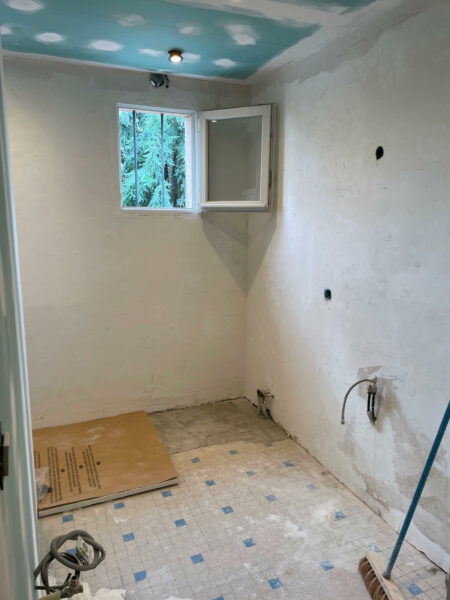 Salle de bain - pendant les travaux