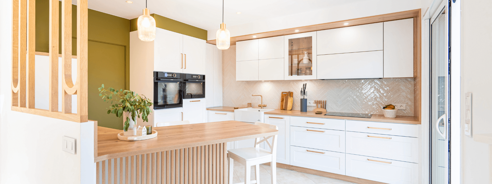 Cuisine haut de gamme blanche